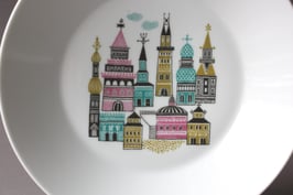 Melitta Suppenteller mit Häuser Motiv | Vintage Soup Plate House Pattern