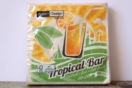 Kleine Servietten 25 cm x 25 cm Tropical Bar / small cocktail napkins / Paper + Design