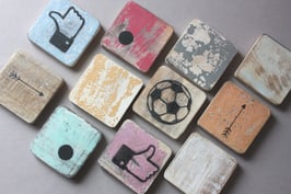 Scrabble Sonderzeichen / Holzfliese mit Motiv