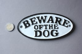 Beware of the dog Schild / door sign