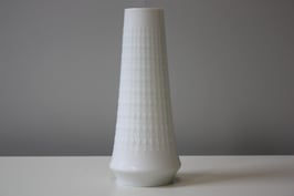Hutschenreuther Tirschenreuth Vase Op-Art / Vintage white 60s 70s Germany