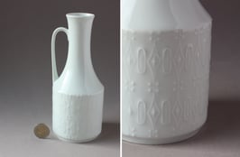 Royal Porzellan Bavaria KPM | weiße Op-Art Vase | Vintage porcelain vase | white flower vase 60s, 70s | made in Germany