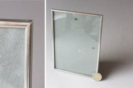 Silberfarbiger Bilderrahmen Jyden Denmark 18,2 cm x 13,4 cm / small picture frame antique silver colored