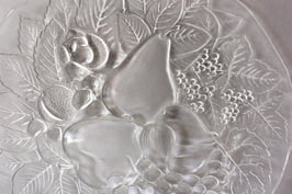 Tortenplatte Glas Obst Birnen Vintage | pizza cake plate glass pears