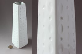 Winterling Op-Art Vase weiß | Vintage porcelain vase | white flower vase 60s, 70s | made in Germany