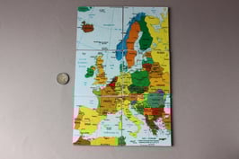 6 "Europa" Glasuntersetzer inkl. Halter / Untersetzer aus Holz - "Europe" coasters wooden / Geschenk Weltenbummler