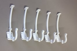 5 Garderobenhaken im Art déco Stil | white towel hooks nostalgic optic