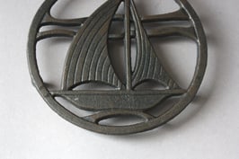 Rustikaler Topfuntersetzer Schiff | rustic maritime coaster | nautical gift