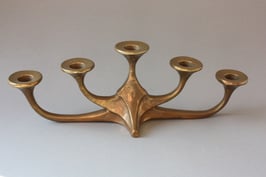 Harjes Metallkunst Vintage Kerzenständer Bronze Brutalist / candleholder