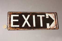 Exit Schild Türschild / door sign metal