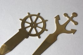 Maritimer Brieföffner aus Messing | exklusives Männergeschenk handmade | Anchor Letter Opener Made Of Brass