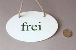 frei besetzt Emaille Schild Türschild / enamel information door sign