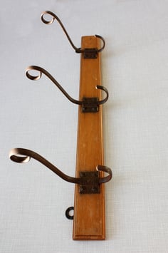 Rustikale Holz Garderobe Vintage 3 Haken / coat rack wooden wall hooks