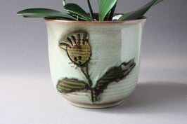 Scheurich Übertopf Distel | Vintage Blumentopf aus Keramik | Thistle flowerpot ceramic