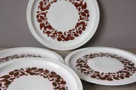 1 Melitta "Berlin" Tegeler Forst Frühstücksteller Vintage / Teller floral 60s 70s