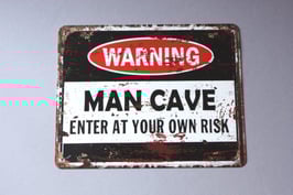 Warning man cave enter at your own risk Schild Männerhöhle / door sign