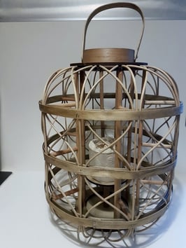 Lanterne XL osier naturel - H= 60cm