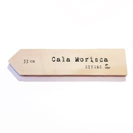 Señal personalizada texto en negro desgastado