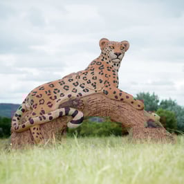 Leopard mit Baumstamm von Wildcrete