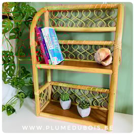 Etagère murale en rotin au style bohème