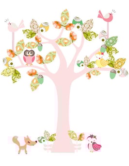 Enchanted Tree (Small) Wall Decal-Wall Sticker by Cocoon Couture