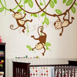 Monkeying Around Wall Decal-Wall Sticker