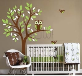 Owl in a Tree Wall Decal-Wall Sticker
