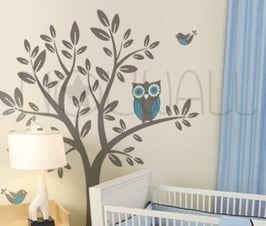 Owl in a Tree Wall Decal-Wall Sticker