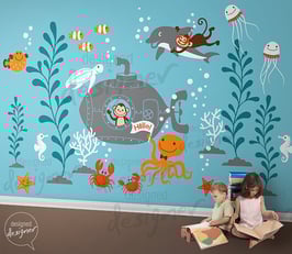 Underwater World  Wall Decal-Wall Sticker