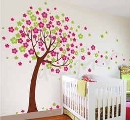 Cherry Blossom Tree Wall Decal-Wall Sticker