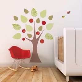 Apple Tree with Birds Wall Decal-Wall Sticker