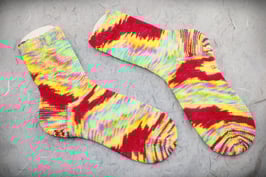 Handgestrickte Socken "Chaos6" Größe 38/39