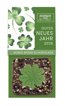 SV26 Minischokolade Mohn propolis mit Kleeblatt