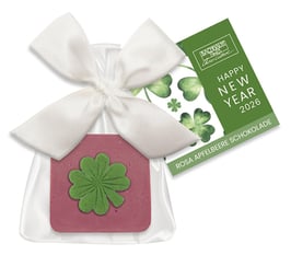 SV26 Minischokolade weiss rosa mit Kleeblatt