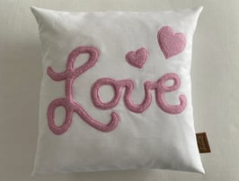 Kissen "love" rosa