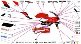 グラフィックステッカー WSBK 2018 DUCATI