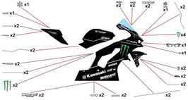 グラフィックステッカー WSBK 2022 WT KAWASAKI