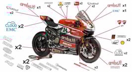 グラフィックステッカー WSBK 2015 DUCATI