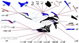 グラフィックステッカー  BMW HP4 RACE 2017