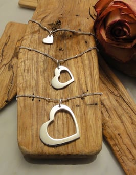 Herz-Set 3 Generationen Silber 925