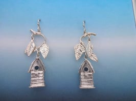 Small Bird House Earrings - BH 2 FW