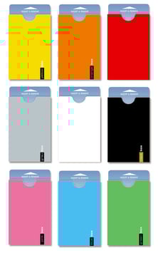 keycard Hüllen - 50 Kartenhüllen für Hotel-keycards im Scheckkartenformat - Design "colors"
