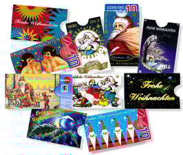 10 cardboxen mit Weihnachtsmotiv + 2 EXTRA