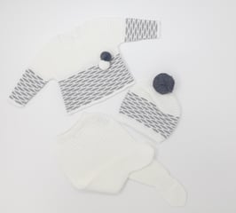 Conjunto de polaina, jersey y gorrito. Ref. 9804.