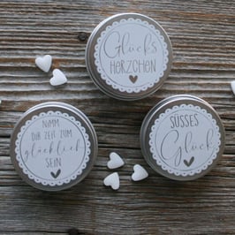 Pfefferminzdösli "Glücksherzchen"