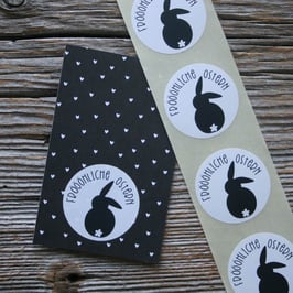 Aufkleber ab Rolle "fröööhliche Ostern"