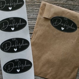 Aufkleber ab Rolle "dankeschööön"