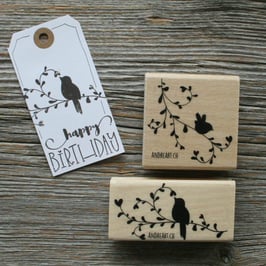 Stempel "Vogel auf Ast"