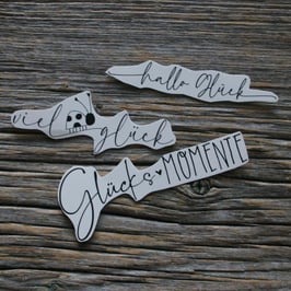 Kerzensticker "Glück einzeln"