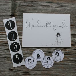 Teelichtbotschaft "4- er SET Weihnachtszauber"